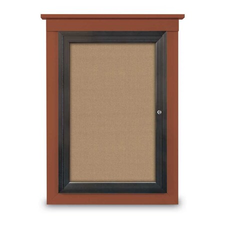 United Visual Products Single Door Enclosed Cathedral Letterboa UV1301CD-GOLD-GREEN
